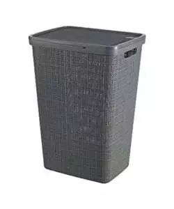 PORTABIANCHERIA "JUTE" KETER NERO - 43X34X60 CM